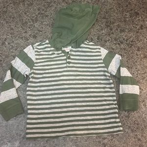 Hanna Andersson 4T boy hooded striped shirt